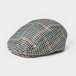 Men's Houndstooth Ivy Beret - Goodfellow & Co™ Red/Black/Blue