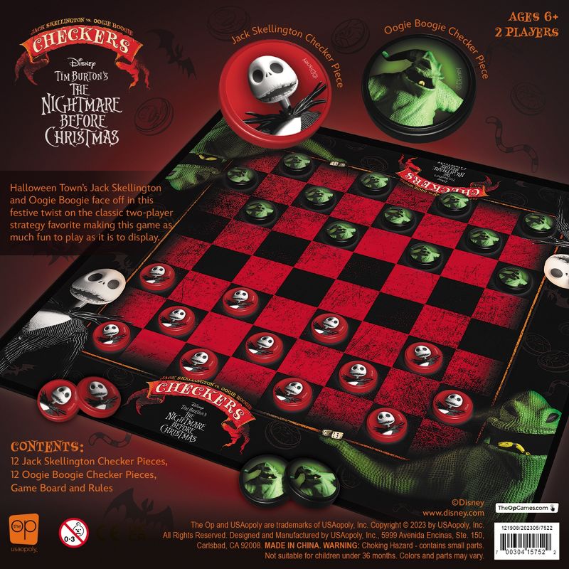 USAopoly Checkers: Disney Tim Burton The Nightmare Before Christmas Board Game, 4 of 8