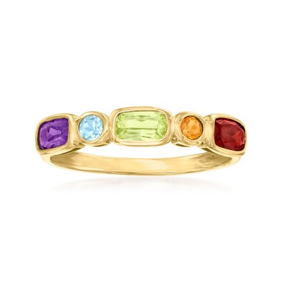 Ross-Simons 0.86 ct. t.w. Multi-Gemstone Ring in 14kt Yellow Gold Size 9
