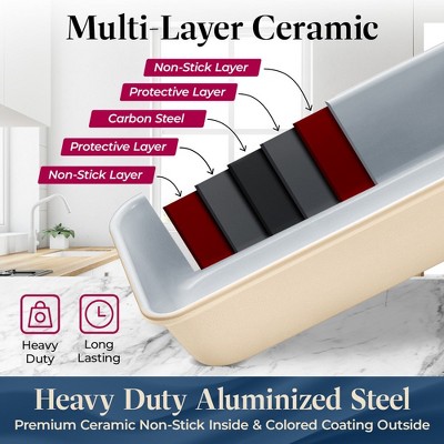Marble Grey 6-Cup Round Cake/Muffin Pan with Non-Stick Coating