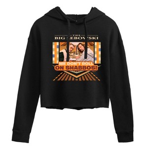 Women's - The Big Lebowski - We Don't Roll On Shabbos! Cropped Graphic Hoodie - 1 of 3