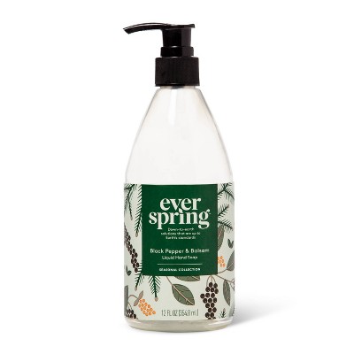 Liquid Hand Soap - Black Pepper & Balsam - 12 fl oz - Everspring™