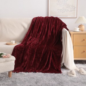 All Seasons Plush Flannel Blanket, Soft and Warm Bed Blanket for Couch Sofa Bed - NTBAY - 1 of 4