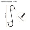 Unique Bargains High Manganese Steel Extra Long S-shaped Hooks and Hangers 2 Pcs - 2 of 4