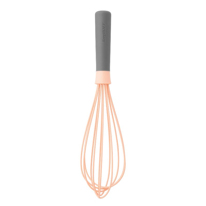 BergHOFF Leo 11" Nonstick Silicone Whisk, Pink & Gray, 1 of 7