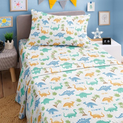 Kids 4 Piece Bed Sheet Set - Cute & Cozy Wrinkle-Resistant with Vibrant Designs - CGK Linens.