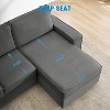 Modular Sectional Sofa, U/L-Shaped Couch w/ Removable Cover, Modern Convertible Deep Seat Sofa, Comfy Cloud Sleeper Sofa Couch for Living Room&Office - 4 of 4