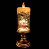 Northlight LED Lighted Santa and Sleigh Candle Christmas Glitter Snow Globe - 11" - 3 of 4