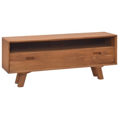 vidaXL TV Cabinet Natural Teak Fine sanded teak hardwood Medium Durable
