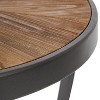 Kate and Laurel Gerhardt Round Metal Side Table, 20x20x18.5, Brown and Gray - 4 of 4