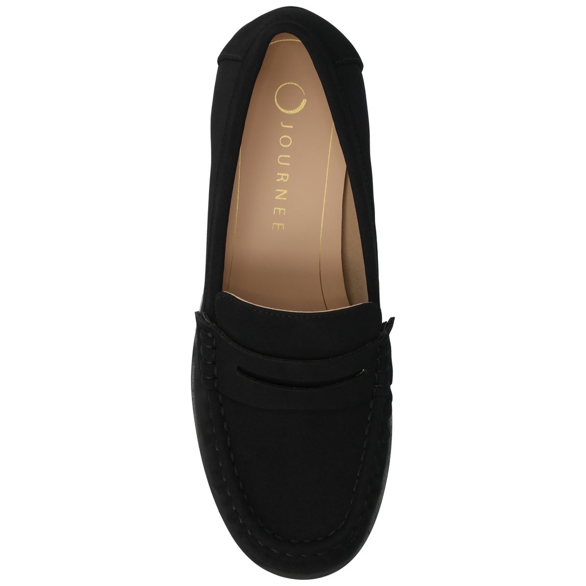 Женские туфли Journee Collection Journee Women's Danna Ruched Penny Loafer, Black 9 — фото 4