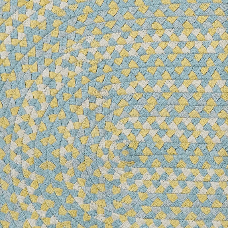 Park Designs Blue and Yellow Cottage Braided Oval Rug 32 in x 42 in, 3 of 4