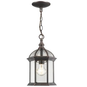 Annex Outdoor Glass Lantern - 8" x 13.75" - Dimmable, Wet Rated, 1 Bulb, Transitional Style - 1 of 4