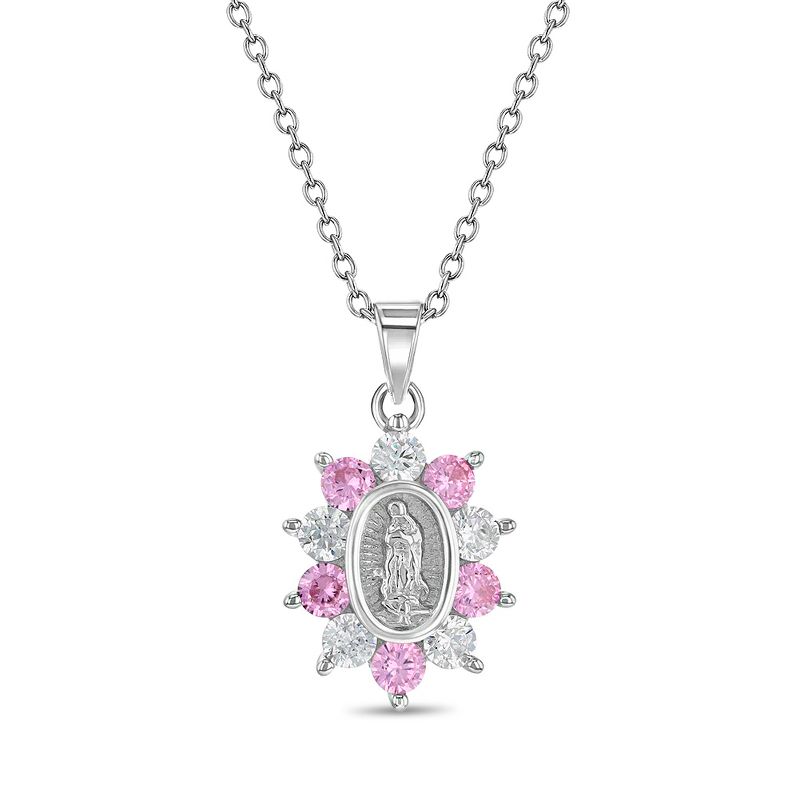 Girls' Guadalupe Virgin Mary Sterling Silver Necklace - In Season Jewelry, 1 of 5