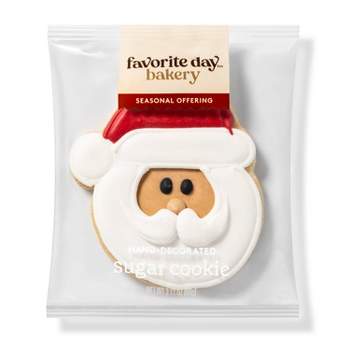 Holiday Decorated Whimsical Santa Cookie - 2.12oz - Favorite Day™