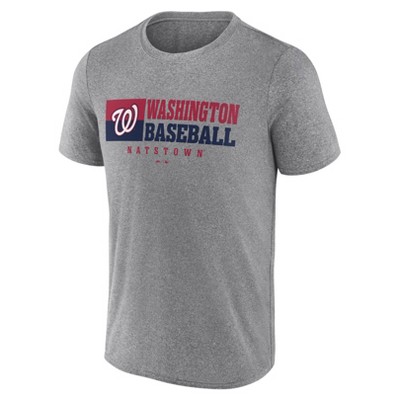 MLB Washington Nationals Men's Gray Short Sleeve T-Shirt