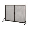 Single Panel Iron Fire Screen Wrought Iron Fireplace Safety Screen Decorative Scroll Spark Guard Cover-Christopher Knight Home - 4 of 4