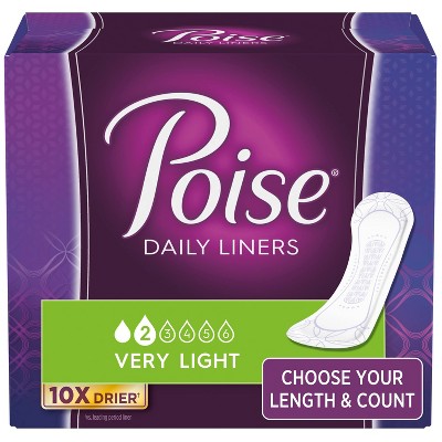 Poise Daily Liners - Postpartum Incontinence Panty Liners - Very Light Absorbency