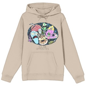 Solar Opposites Main Characters Composed Art Long Sleeve Sand Adult Hooded Sweatshirt - 1 of 2
