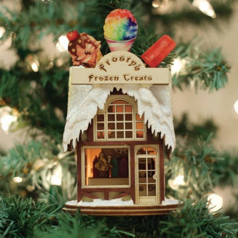 Ginger Cottages 4.75 In Frosty's Treat Shop Gingermen Ice Cream Tree Ornaments, 2 of 4