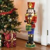 LuxenHome 24.21" LuxenHome 2Ft Tall Traditional Nutcracker Drummer Soldier with Lights Multicolored - 4 of 4