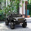 Qaba 12V Ride On Truck, Battery Powered Kids Electric Car with Spring Suspension, Remote, 3 Speeds, LED Headlights, Horn, USB Music - 2 of 4
