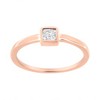 14K Rose Gold Plated Silver 1/20 cttw Miracle Set Diamond Promise Ring - 2 of 4