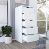 CAVINAS  5 Drawers Dresser for Bedroom, Modern Style Drawers with Free Handle for Kids Room,Living Room,Entry and Hallway,Gray/White/Black - 2 of 4