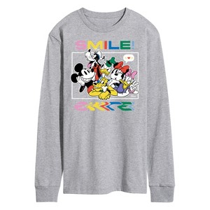 Men's - Disney - Mickey, Pluto, Minnie, Donald Duck, Goofy & Daisy Long Sleeve Graphic T-Shirt - 1 of 4