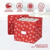 Hold N' Storage -  Christmas Ornament Storage Box with Lid - Store and Protect up to 64 Holiday Ornaments - 2 of 4