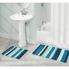 mDesign Striped Microfiber Bathroom Spa Mat Rugs/Runner, Set of 3 - 3 of 4