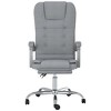 vidaXL Massage Reclining Office Chair Light Gray Fabric - 3 of 4