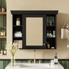Tramull Wall Mounted Medicine Cabinet with Mirror Door, Modern Bathroom Storage with Adjustable Shelves - 3 of 4