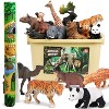 12-Piece Safari Animal Toys with Jumbo Play Mat, Realistic Jungle Figurines for Educational Play and Toddler Learning - 2 of 4