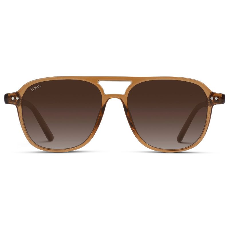 WMP Eyewear Double Bridge Aviator Polarized Sunglasses, 1 of 5
