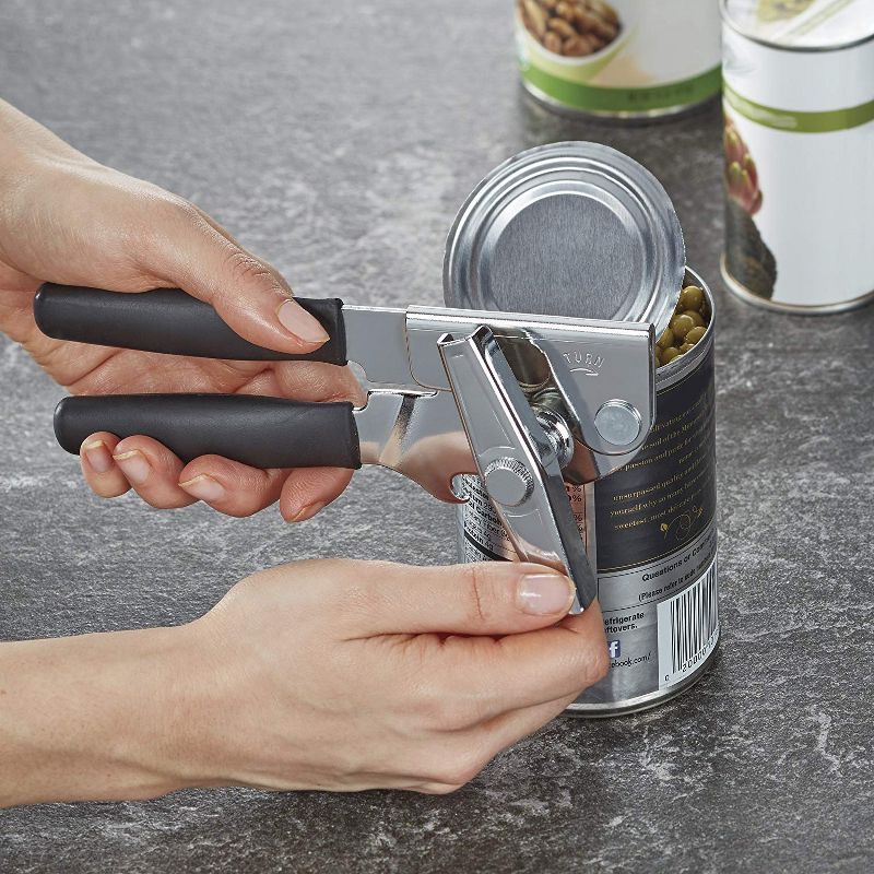 Swing-A-Way Portable Manual Can Opener With Cushioned Ergonomic Handles & Built In Bottle Opener, 2 of 5