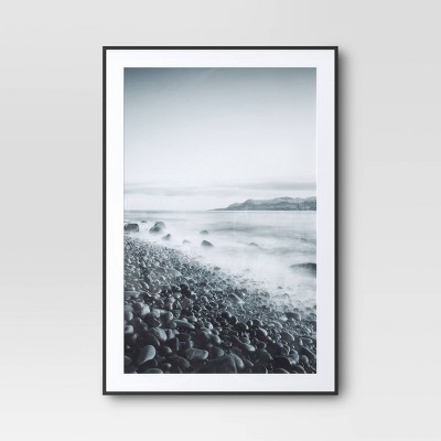 30x40 Frame with Mat - Black 32x42 Frame Wood Made to Display Print or  Poster Measuring 30 x 40 Inches with Black Photo Mat