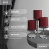 3x3 Pillar Candles Set of 3 - Rustic Unscented No Drip Burgundy Candles for Home Decor, Weddings, Centerpieces - 2 of 4