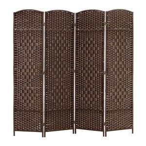 BestMassage 4/6/8 Panel Room Divider Privacy Screen Woven Room Divider Wall - 1 of 4