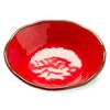 tagltd 10 oz. 7 in. Veranda Cracked Glazed Solid Red Wavy Edge Melamine Serving Bowls 4 pc Dishwasher Safe Indoor Outdoor - 3 of 4