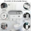 LunaLulinlk Toothbrush Holder for Bathroom, Toothpaste Holder and Dispenser,Wall Mounted Toothbrush Cup Holder with White - 3 of 4
