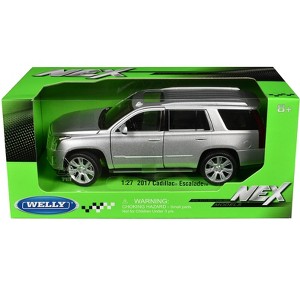 2017 Cadillac Escalade with Sunroof Silver Metallic 1/24-1/24 Die Cast Model Car by Welly - 1 of 3
