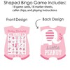 Big Dot of Happiness Pink Elephant - Picture Bingo Cards and Markers - Girl Baby Shower Shaped Bingo Game - Set of 18 - 3 of 4