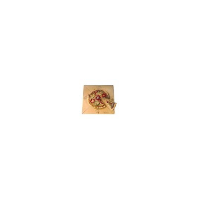20" Square Brown Wood Pizza Cutting Guide Board