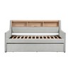 Twin Size Upholstered Daybed with Trundle for Bedroom - 4 of 4