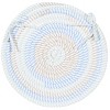 Colonial Mills Ticking Stripe Oval - Starlight Chair Pad, Set of 4 - 2 of 2