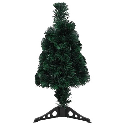 vidaXL Artificial Slim Christmas Tree with Stand 2 ft Fiber Optic