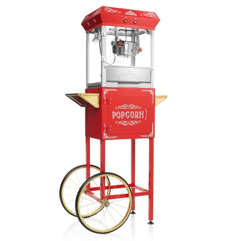 Olde Midway Retro-Style Popcorn Machine with 2.5-Ounce Kettle, Vintage  Tabletop Popper, Red 