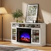 AMERLIFE Curved Fireplace TV Stand with 26'' Electric Fireplace - 2 of 2
