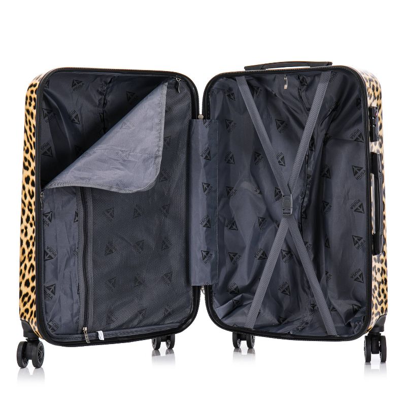 InUSA PRINTS Lightweight Hardside Large Checked Spinner Suitcase - Cheetah, 4 of 17